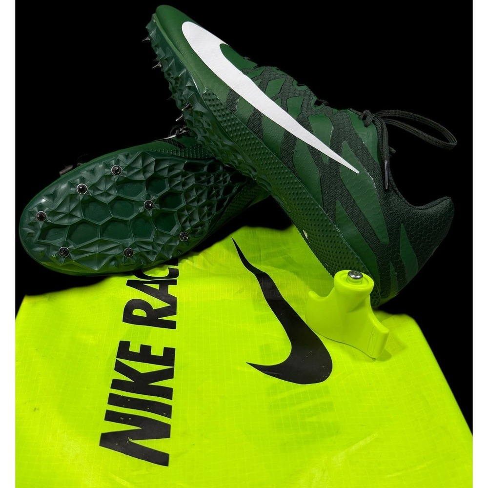 Nike Zoom Rival S 9 'Gorge White & Green Running Track & Field Shoes Size 13 Men